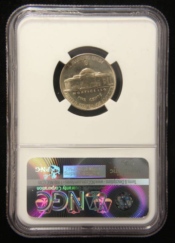 1943-D US WWII WARTIME SILVER JEFFERSON NICKEL MS66 FS NGC FULL STEPS