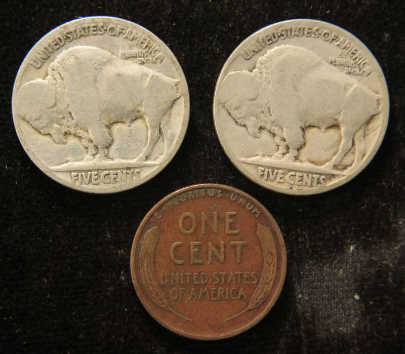 (3) COINS AS PICTURED 1920-D 1C, 1920 & 1924 5C