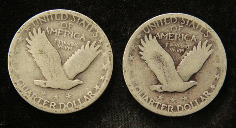 (2) STANDING LIBERTY SILVER QUARTERS 1925 & 1926