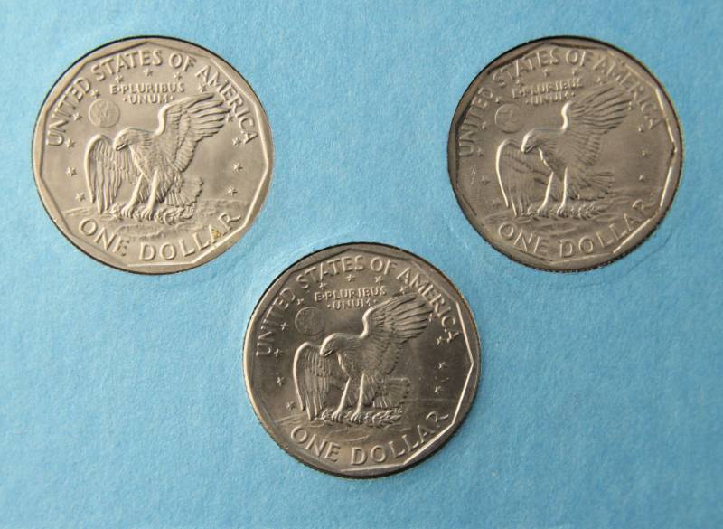 (3) SUSAN B. ANTHONY DOLLARS 1979 P-D-S IN LITTLETON HOLDER