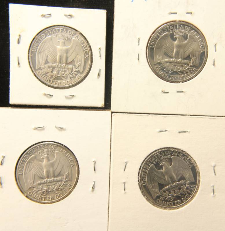 (4) PROOF WASHINGTON QUARTERS 1977-S 1980-S 1982-S 1984-S