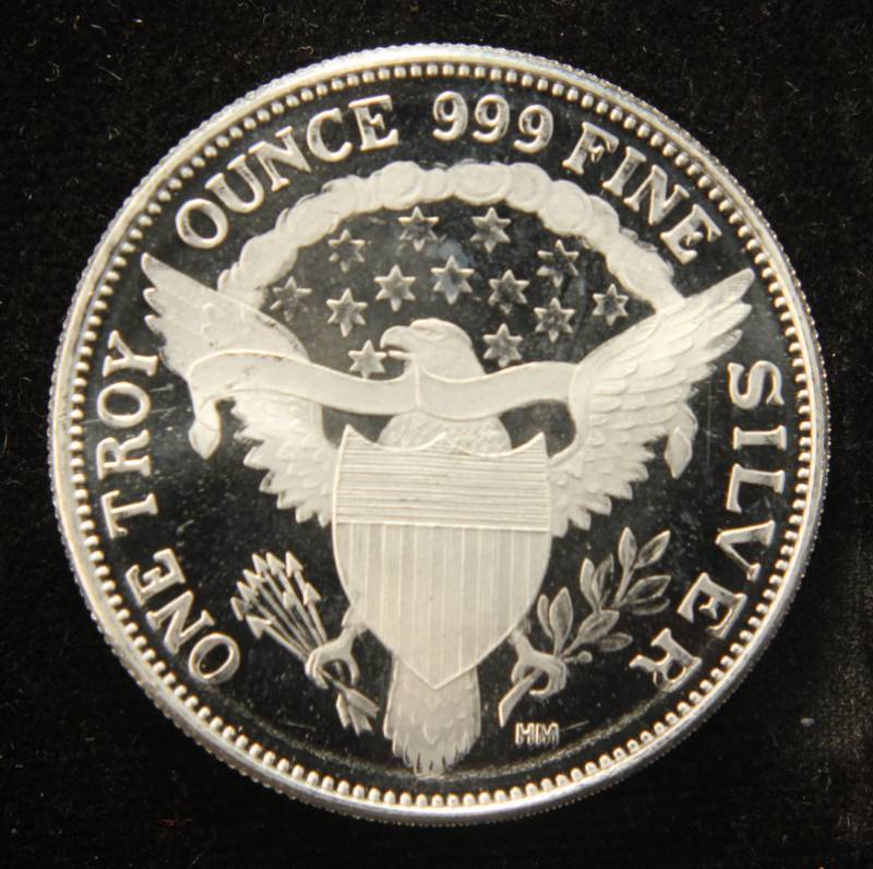 1 TROY OZ. .999 FINE SILVER 1964 KENNEDY DESIGN