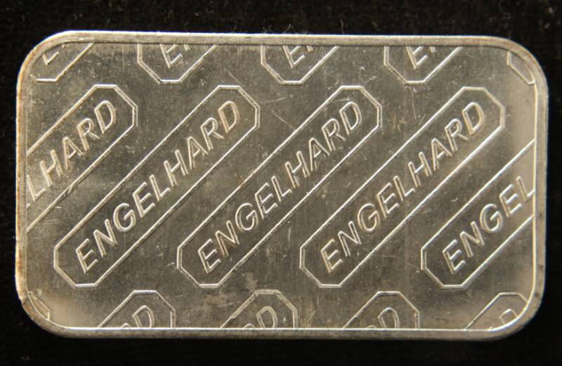 1 TROY OZ. .999 FINE SILVER BAR ENGELHARD
