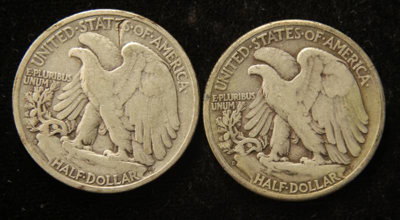 (2) WALKING LIBERTY HALF DOLLARS 1945-D & 1946-S