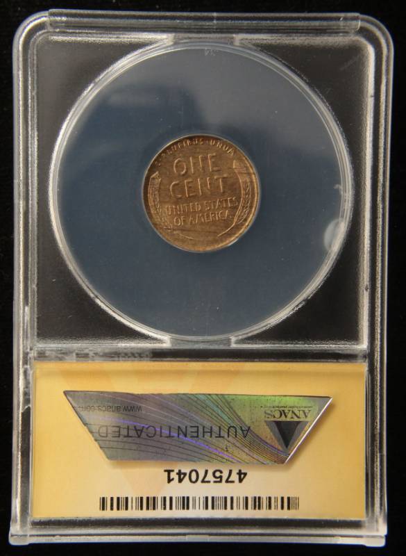 1925 US WHEAT CENT MS63RB ANACS