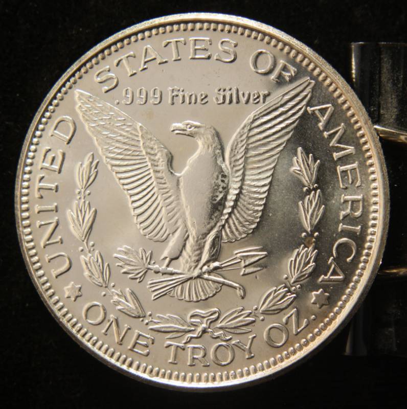 1 TROY OZ. .999 FINE SILVER MORGAN DOLLAR DESIGN