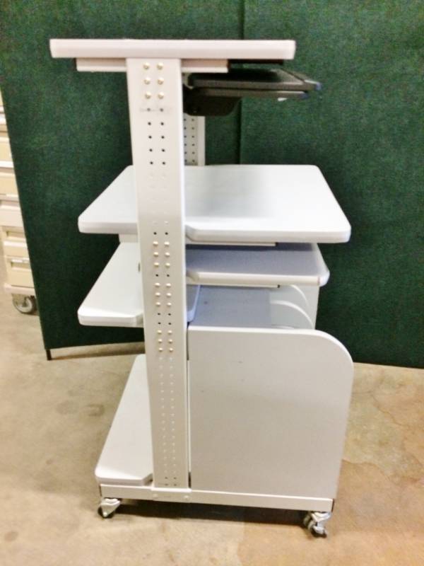 AFC Industries Intellecart Standing Medical Laptop Computer File Storage Desk Workstation