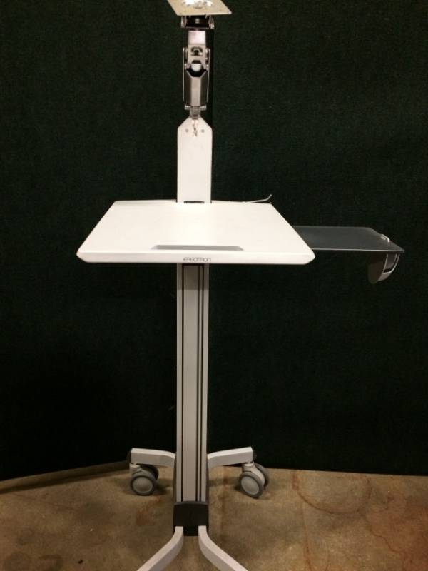 WOW MSRP On AMAZON $800 Ergotron Neo-Flex LCD Cart - Industrial Grade Mobile Laptop Or Stand UpSit Computer Workstation Height Adjustable Platform With Flexible Mounting Arm for Monitor - Excellent Condition Monitor &amp Keyboard NOT Included