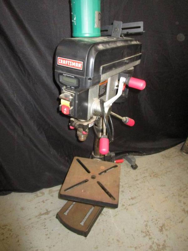 lot 6 image: Craftsman 12 Inch Bench Drill Press w Laser
