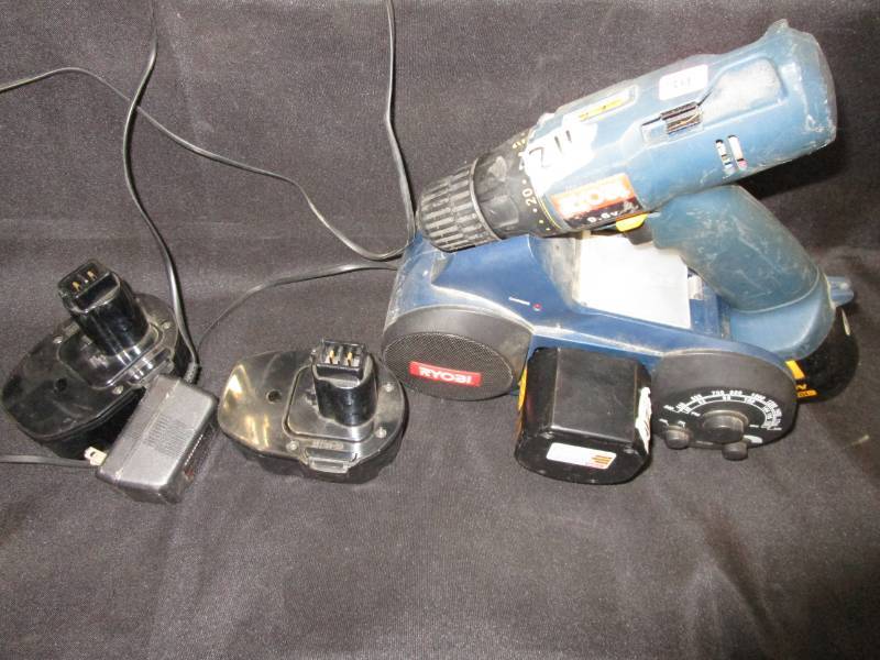 lot 34 image: RyoBi Drill Driver with Extra batteries