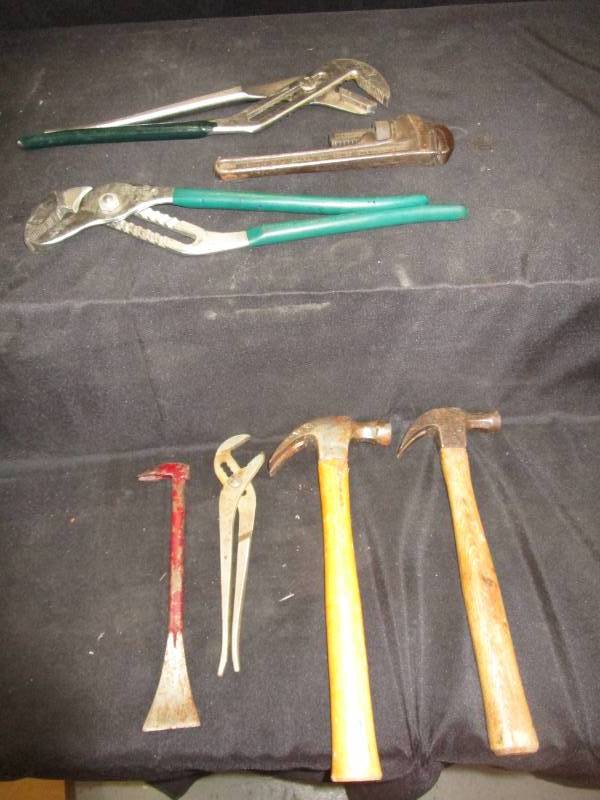 lot 47 image: Hammers, Wrenchs, Misc Tools