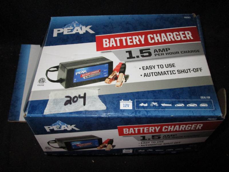 lot 82 image: Peak 1.5 Amp Battery Charger, In Box