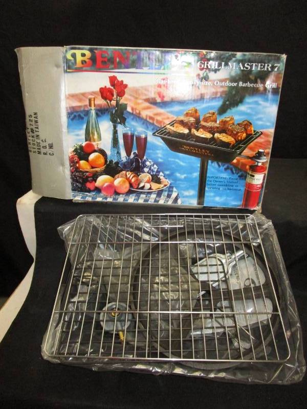 lot 90 image: Bentley Outdoor Gas-fired Grill, In Box with Plastic