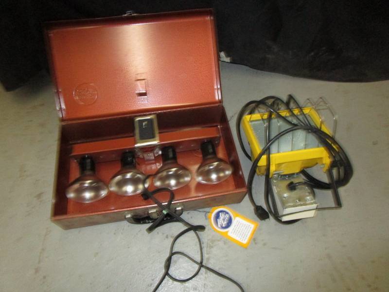 lot 136 image: stage lights wcase look great  halogen work lamp work great