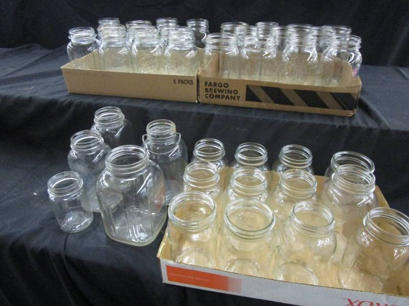 lot 164 image: 39 canning jars all ball mason or kerr