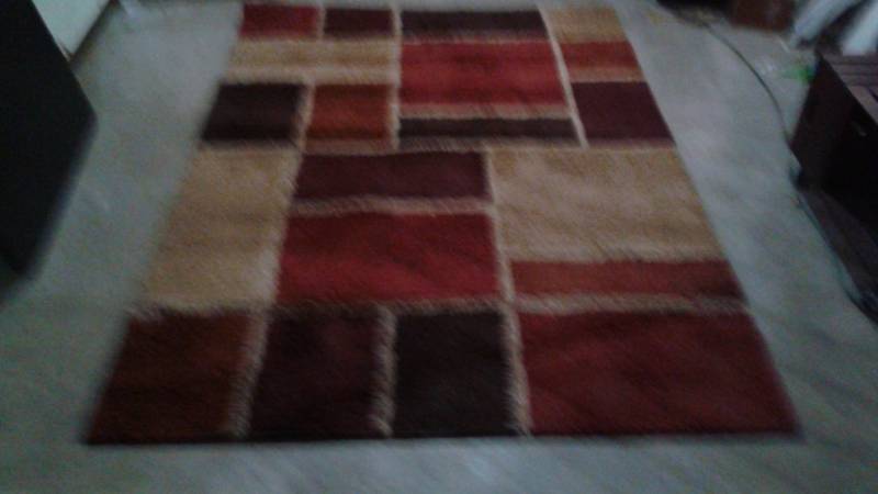 lot 2 image: Different Color Floor Rug Carpet. Used, May Show Some Wear