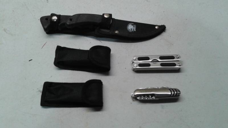 lot 30 image: Lot Of North American Hunting Knives, And Gander Multi Tool
