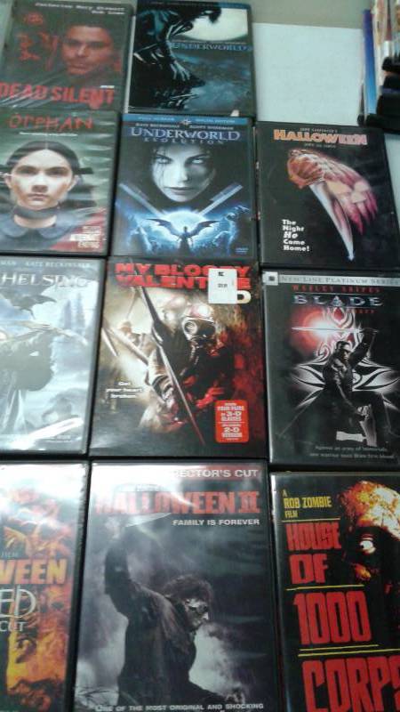 lot 111 image: 30 DVD Movies, Mostly Good Condition, Some May Show Minor Wear - HorrorScary