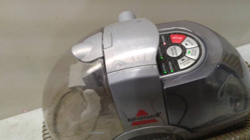 lot 73 image: Bissell Pet Spotbot Carpet Cleaner, Used, Shows Wear, Briefly Tested, Seemed To Work