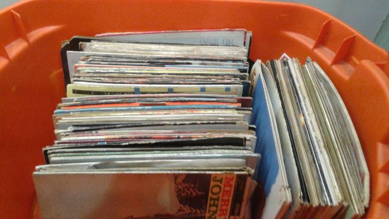 lot 138 image: Large Lot Of Mixed Vinyl LP Records, Mixed Titles, Show Wear, Some Sleeves Missing Records