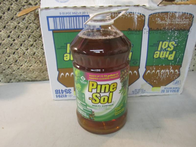 lot 60 image: Case of 3 Large Bottles of Pine-Sol...