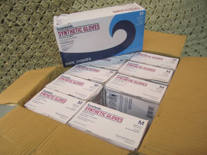 lot 79 image: Case of 10 Boxes of Synthetic Glove...