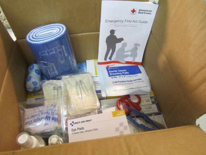 lot 102 image: ANSI 2 Shelf First Aid Station Refi...