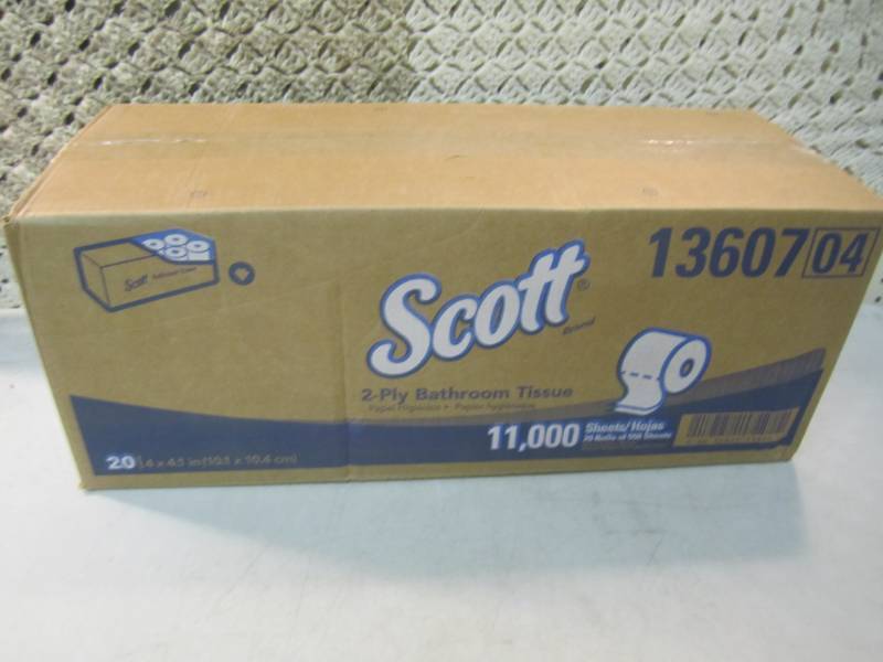 lot 110 image: Case of 20 Rolls of Scott 2-Ply Bat...