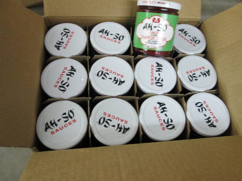 lot 287 image: Case of 12 AH - SO Asian BBQ sauce for Pork, Chicken and Spar Ribs Chinese Style.  Dated March 2019