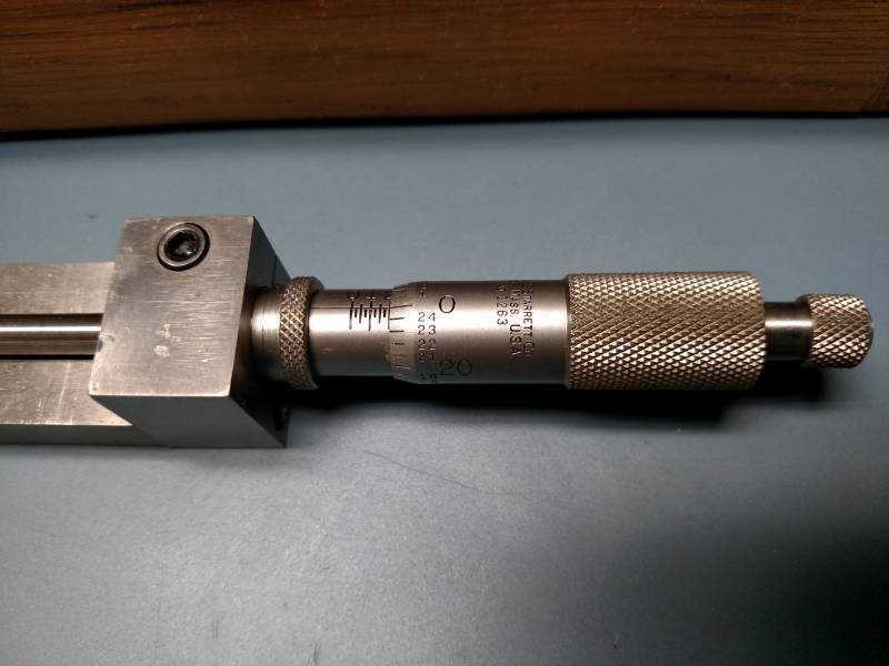 lot 202 image: Starrett Micrometer with Base...