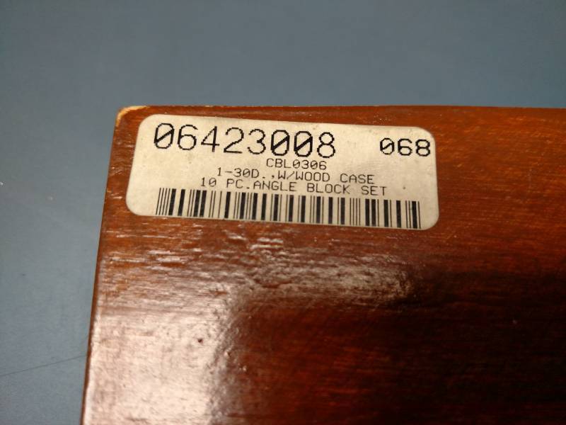 lot 208 image: 10 Piece Angle Block Set...