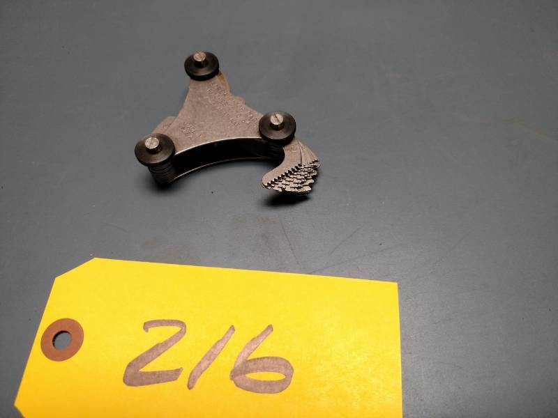 lot 216 image: V-U.S. Amer Nat Screw Pitch Gage, 4...