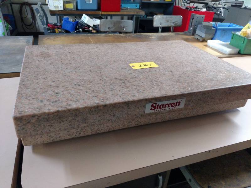 lot 227 image: Starrett Pink Granite Surface Plate...