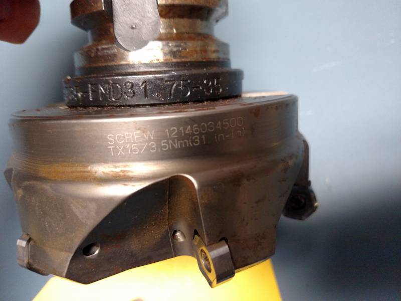 lot 86 image: BT35 Tool Holder with 4 Face Cutte...