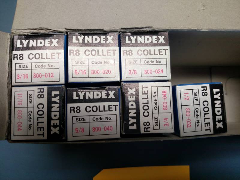 lot 107 image: (7) R8 Collets, New...