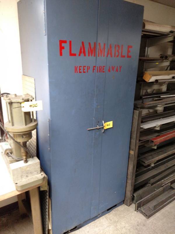 lot 405 image: Two Door Cabinet with Contents, 36x...
