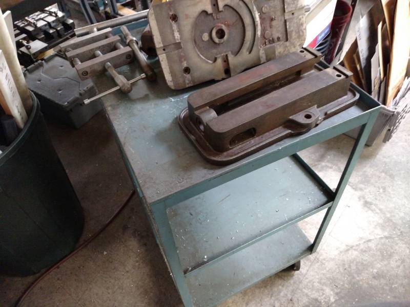 lot 47 image: Shop Cart with Asstd Vise Parts...