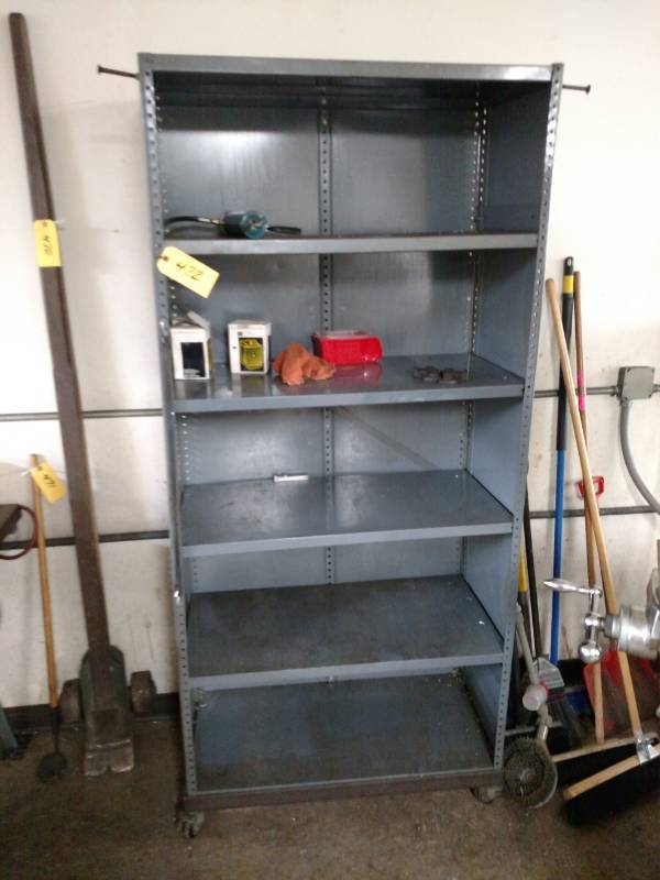 lot 472 image: Rolling Shelf Unit, 36x18x79...