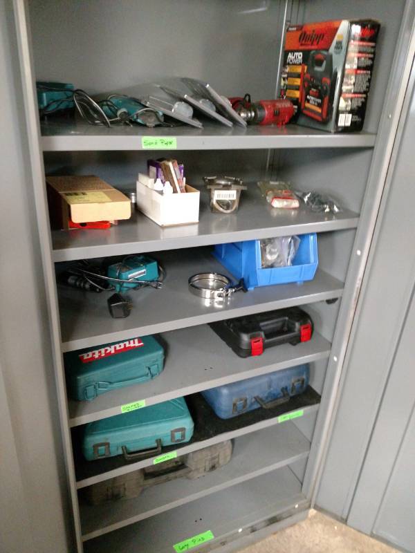 lot 505 image: 2 Door Cabinet with Contents, 36x21...