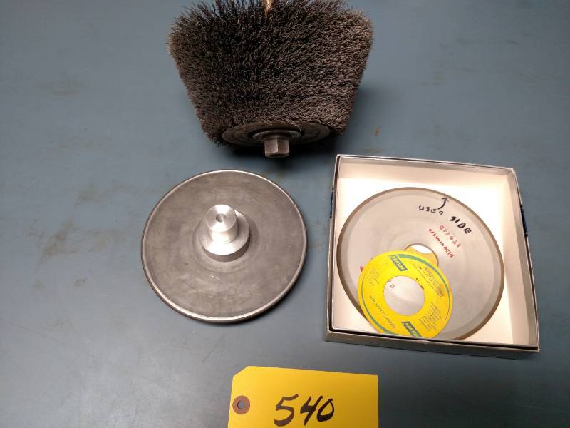 lot 540 image: (2) Diamond Wheels & Wire Wheel...