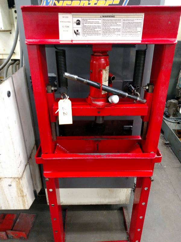 lot 22 image: 12 Ton H-Frame Press, 20 Throat...