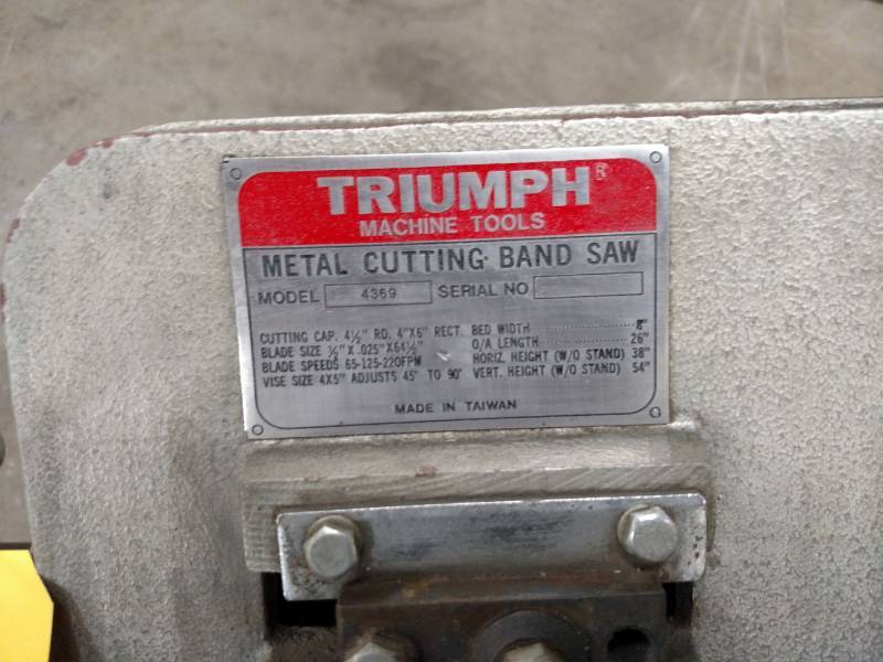 lot 20 image: Triumph Model 4369 Metal Cutting Ba...