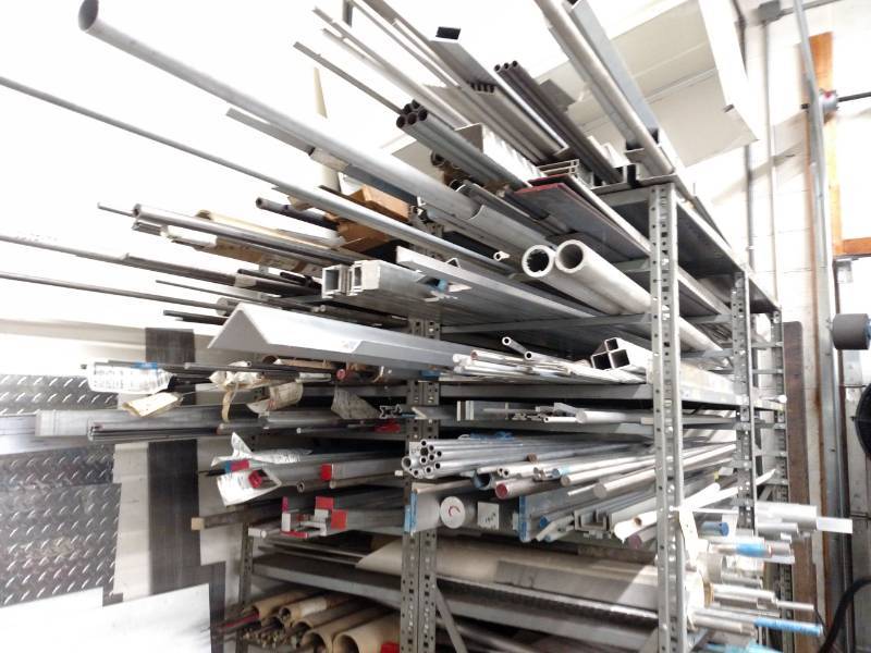 lot 25 image: Shelving with Assorted Aluminum & S...