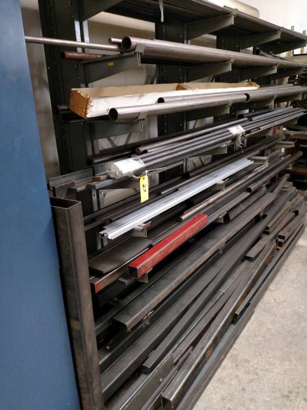 lot 27 image: Stock Rack with Metals Stock, 9x6 ...