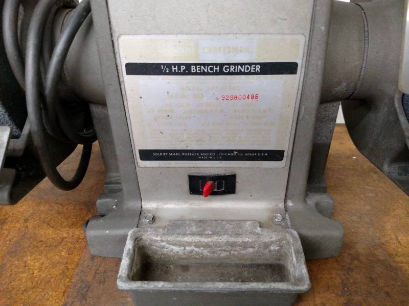 lot 32 image: Craftsman 6 Bench Grinder, 12 hp...