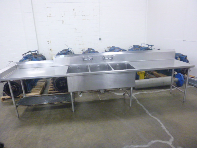 lot 67 image: 3 Bay Stainless Steel Sink