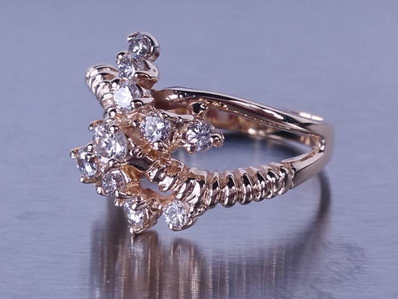 lot 16 image: .75 Carat Diamond Designer Ring in 14k Gold
