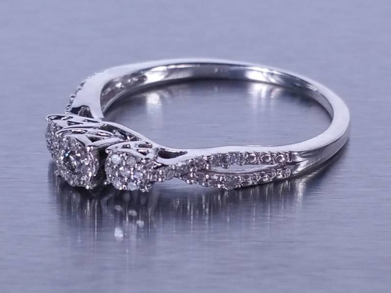 lot 42 image: 14 Carat Diamond Ring in Sterling Silver