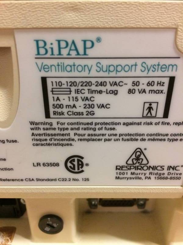 lot 4 image: Retails Used $900 Respironics 332003 BiPAP ST-D CPAP Machine Airway Ventilator Management System - Excellent Working Condition Aids Oxygenation & Ventilation in cases of Sleep Apnea or Ventilatory Muscle Fatigue