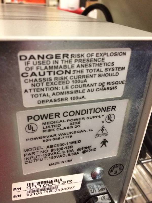 lot 6 image: Ametek PowerVar ABC830-11MED Standard Power Conditioner Tested Working